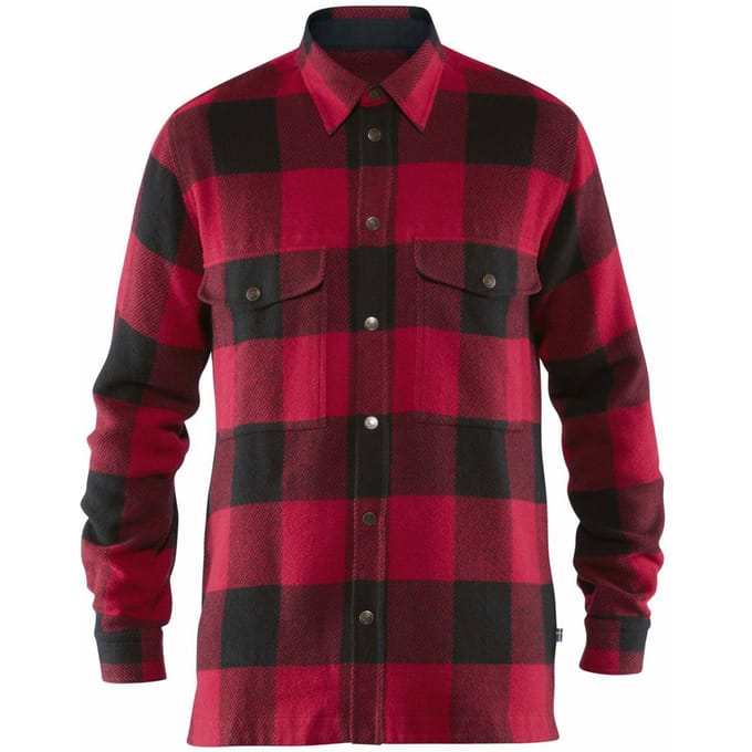 Fjallraven Canada Shirt Heren Outdoorblouse - Rood - Maat S