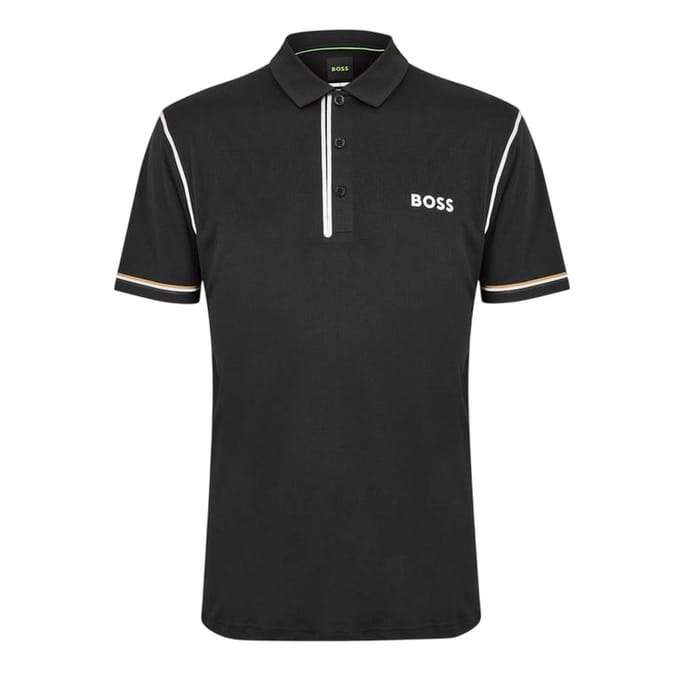 Boss Paddytech Goc-poloshirt met kraag voor heren (Zwart)