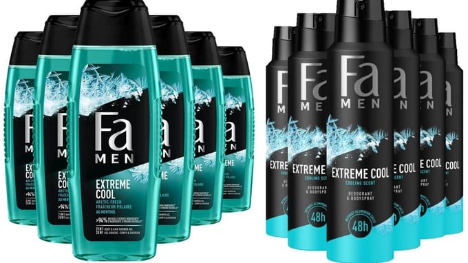 FA Extreme Cool - Pakket - Douchegel 6 x 250 ml & Deo Spray 6 x 150 ml