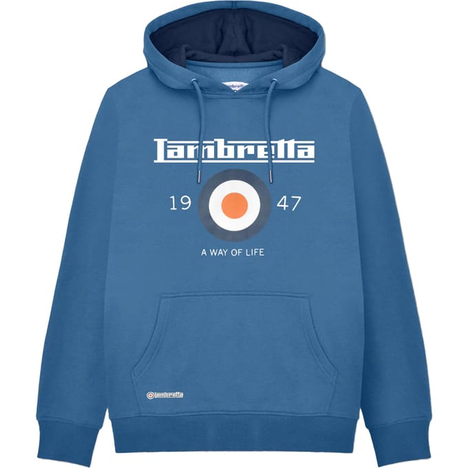 Lambretta Heren AW24 Target Hoodie (Donkerblauw)