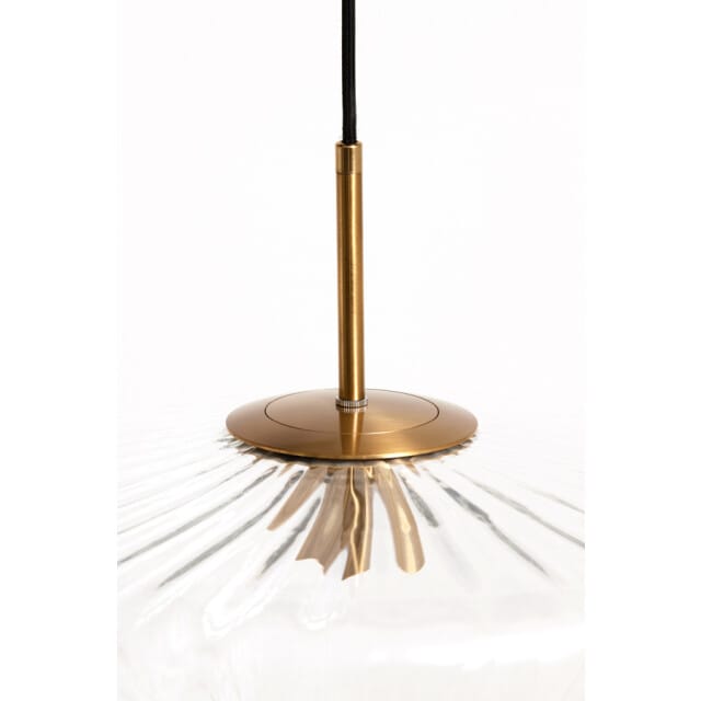 Light & Living Hanglamp Pleat Glas, 40cm - Transparant