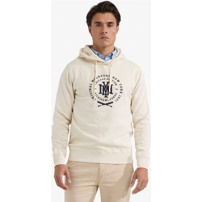 McGregor Graphic Hoody Ny Off White Größe: XXL | Kaputzenpullis Outlet | Herren | Weiß
