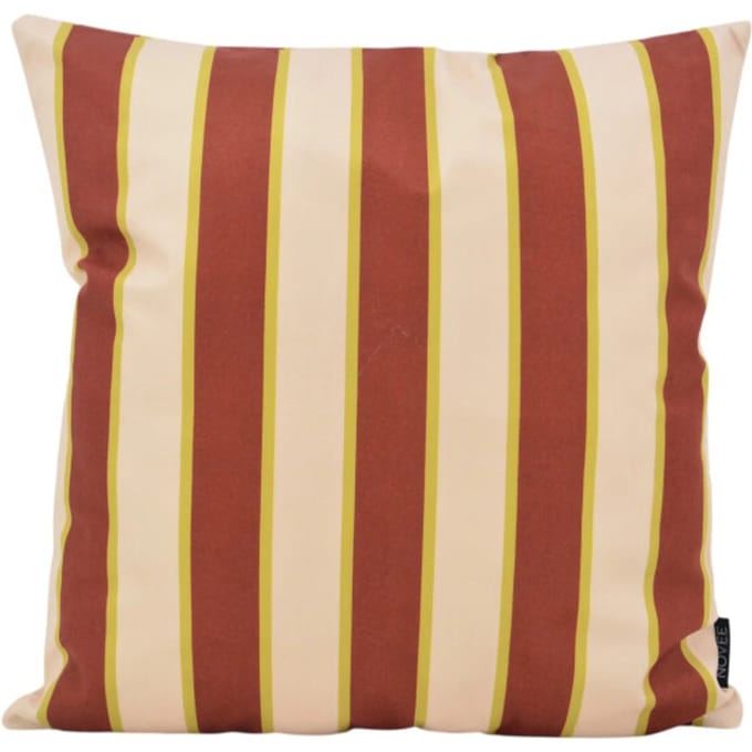 NOVÉE Sierkussen riviera stripe crème/roest | 45x45 cm | katoen/polyester