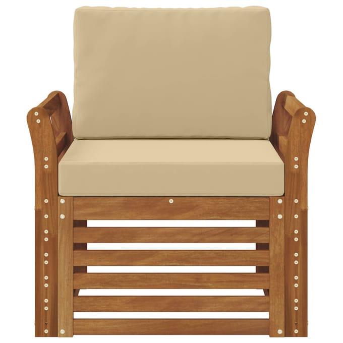 vidaXL - Buiten - bank - set - Massief - Acacia - Hout - en - Polyester