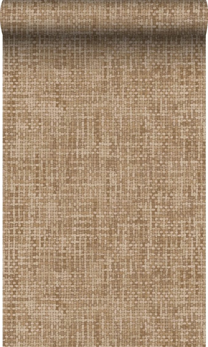 Origin Wallcoverings behang geweven linnenstructuur beige bruin - 50 x 900 cm - 348049