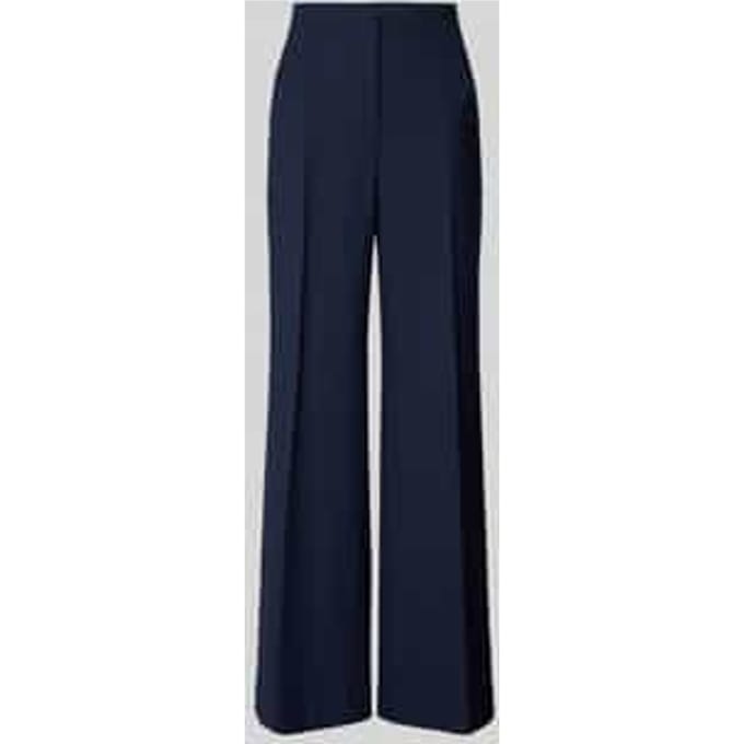 Wide leg stoffen broek met structuurmotief, model 'AGATHA'