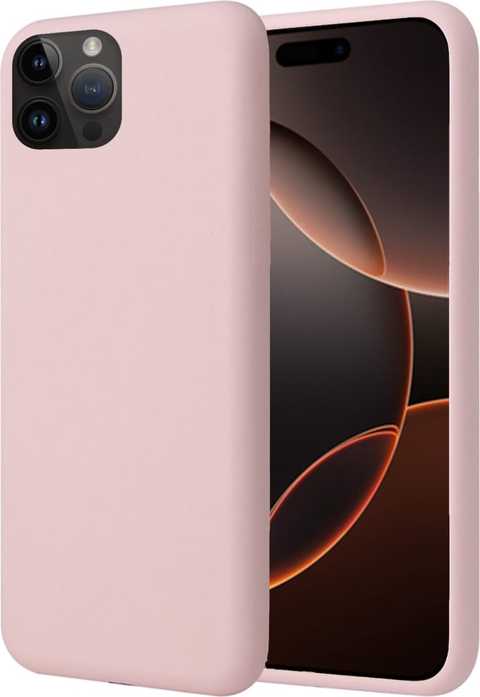 Hoesje geschikt voor iPhone 16 Pro Max - Matte Case Roze met Fluweelzachte Binnenzijde