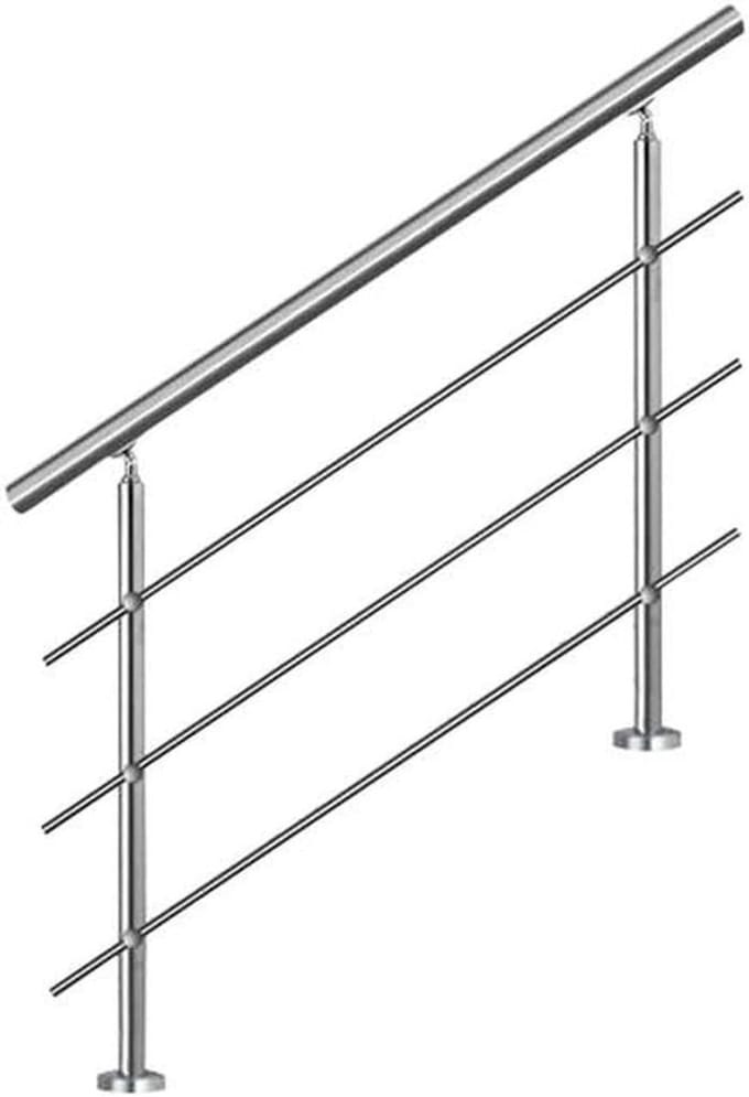 Trapleuning roestvrij staal 160 cm - complete set voor binnen en buiten