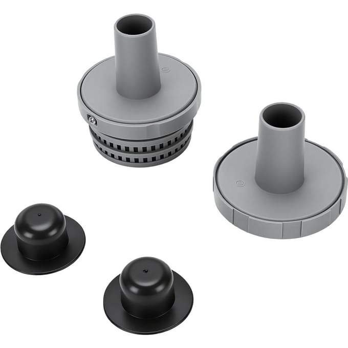 Zwembadmondstuk Connector Kit Grijs Zwembad Inlaatmondstuk Uitlaat Zeef Roostergat Plug 1,25 inch Set