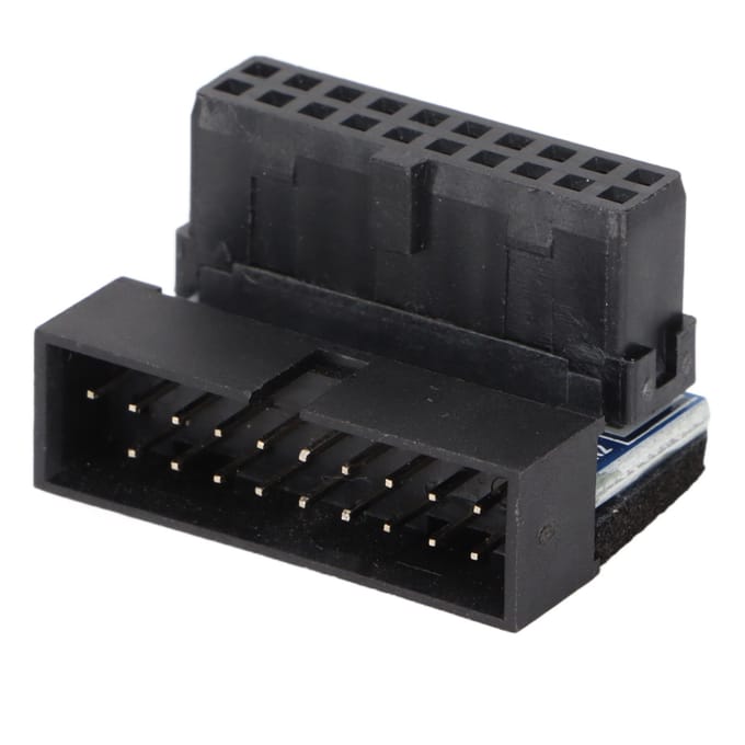 Moederbord Stuurconnector Meerlaagse Printplaat USB3.0 90 graden Draaien Elleboog 19P20P Verticaal black