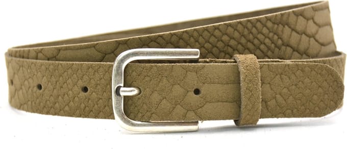 2CM brede Echt lederen Gouden Take-it slangenprint riem -Maat 105