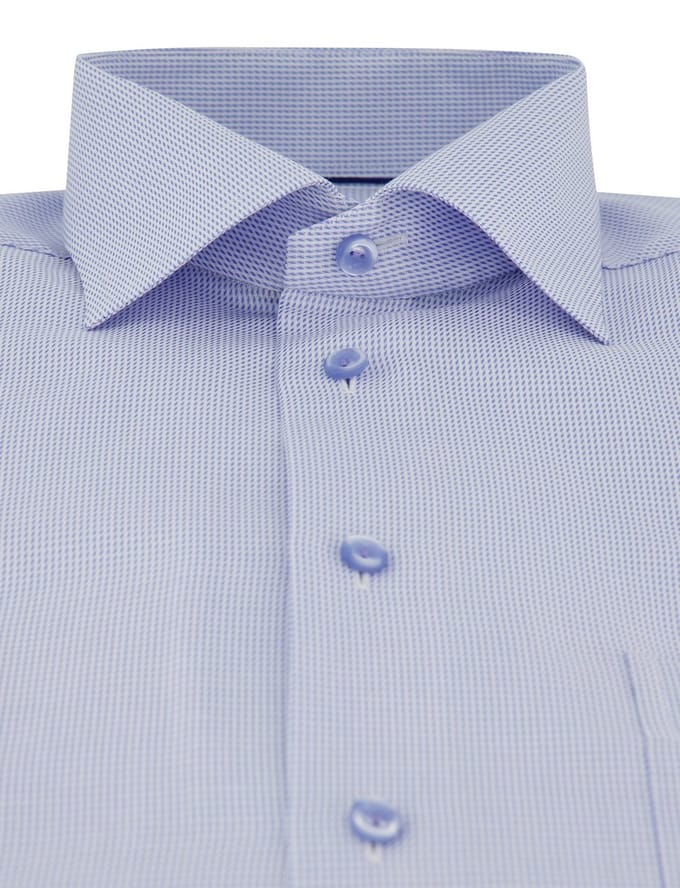 overhemd Eton Classic lichtblauw Classic Fit borstzak
