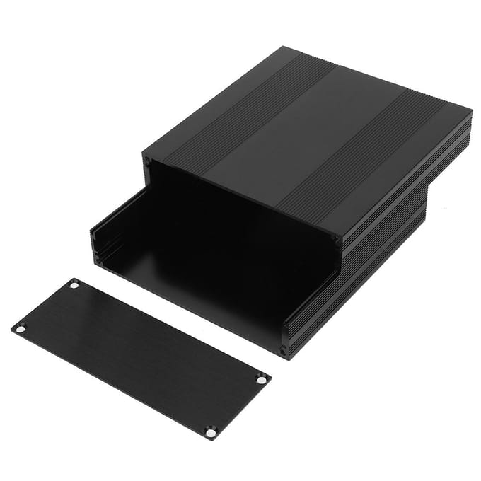 Boîtier en Aluminium Noir pour Carte de Circuit Imprimé Type Divisé DIY Boîtier pour Projet Électronique