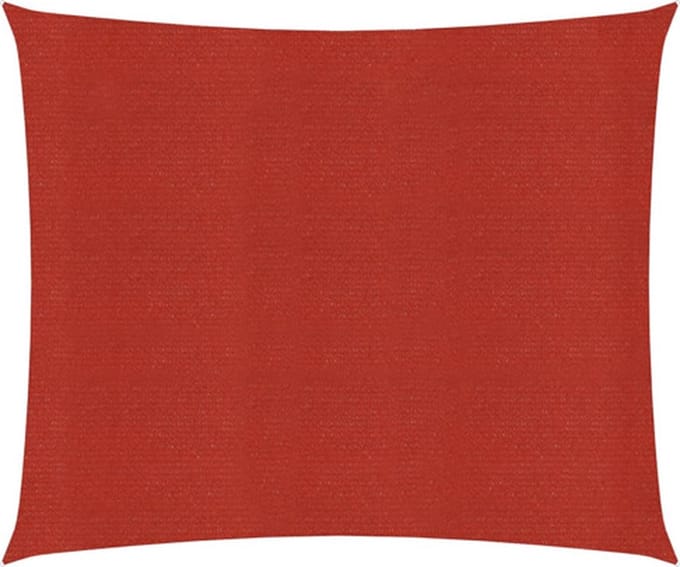 vidaXL Zonnezeil 160 g/m² 3x3 m HDPE rood