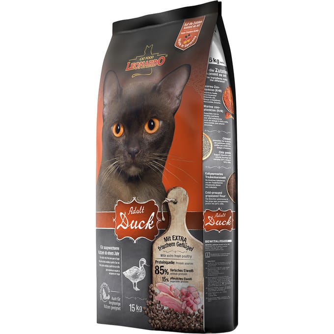 15kg Adult Eend Leonardo Kattenvoer