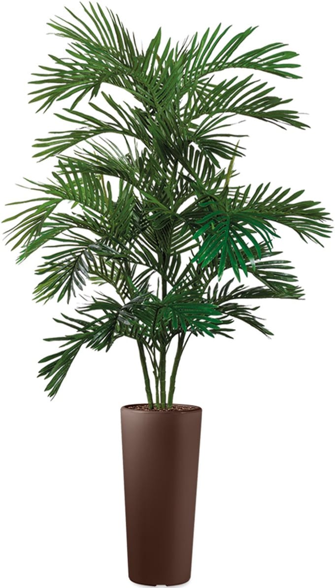 HTT - Kunstplant Areca palm in Clou rond bruin H195 cm