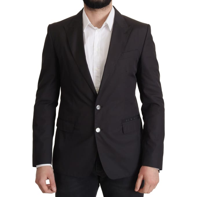 Dolce & Gabbana Zwarte Effen TAORMINA Colbert voor Mannen