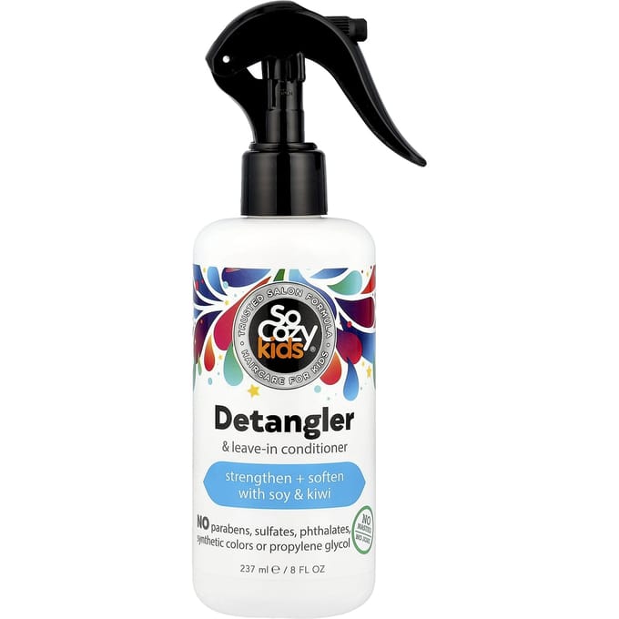 SoCozy, Kids, Detangler & Leave-In Conditioner, 8 fl oz (237 ml) white