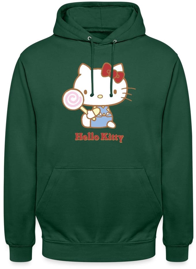 Hello Kitty Met Een Lollipop Hoodie Unisex