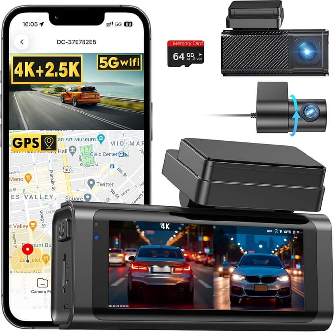 SP® Dashcam - Autocamera met Parkeermodus - Loop-Opname - Zwart - Zwart - 4cm x 9cm x 6cm