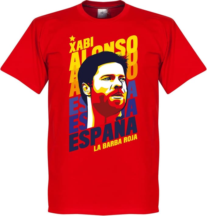 Xabi Alonso Portrait T-Shirt - Rood - L