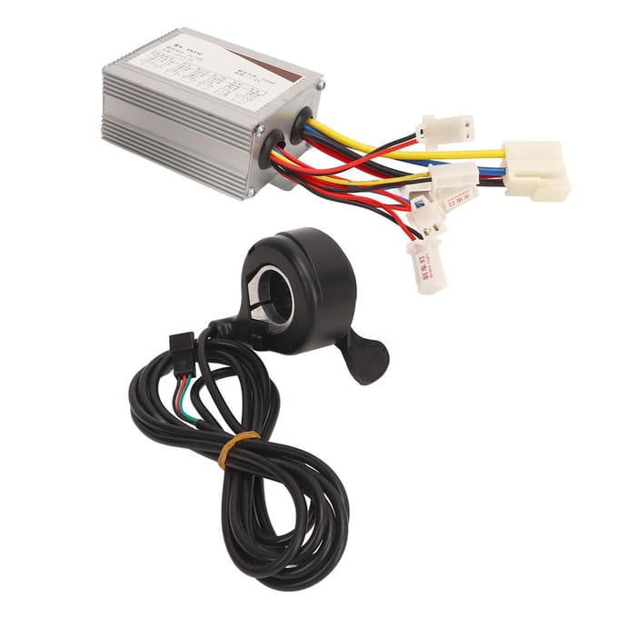 Elektrische Fiets Controller Duimgas Set 24V 500W Elektrische Fiets Controller met Duim black