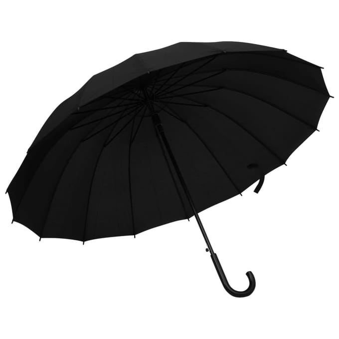 vidaXL - Paraplu - automatisch - 120 - cm - zwart