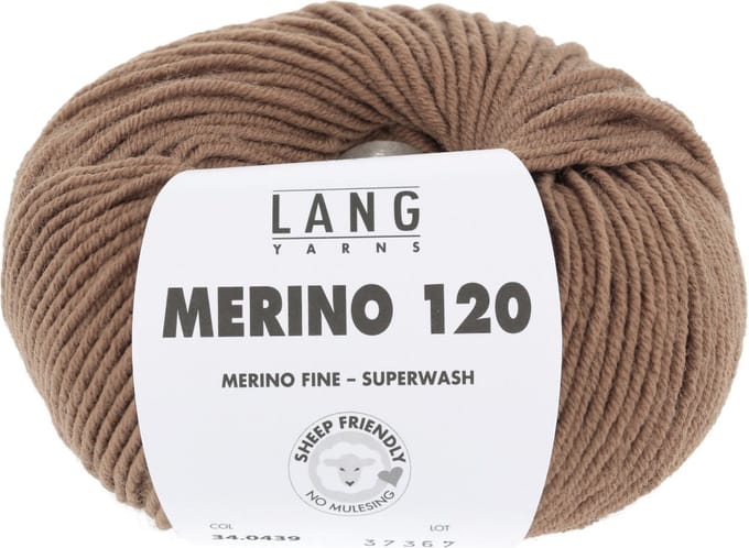 Lang Yarns Merino 120 - 439 camel - Merinowol Garen