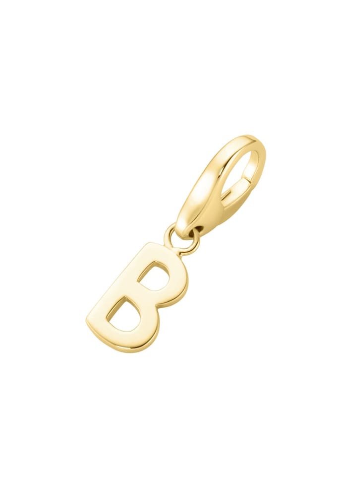 Gouden (verguld) bedel | Letter B | Giorgio Martello | 925 Zilver