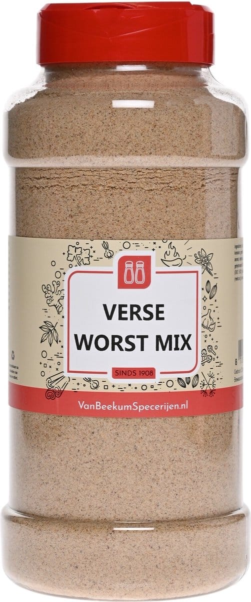 Van Beekum Specerijen - Verse Worst Mix - Strooibus 750 Gram