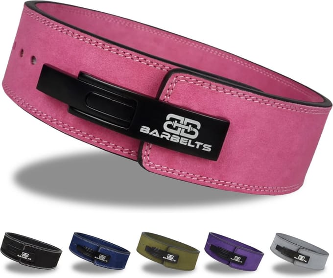 Barbelts Powerlift riem roze - lever belt - L