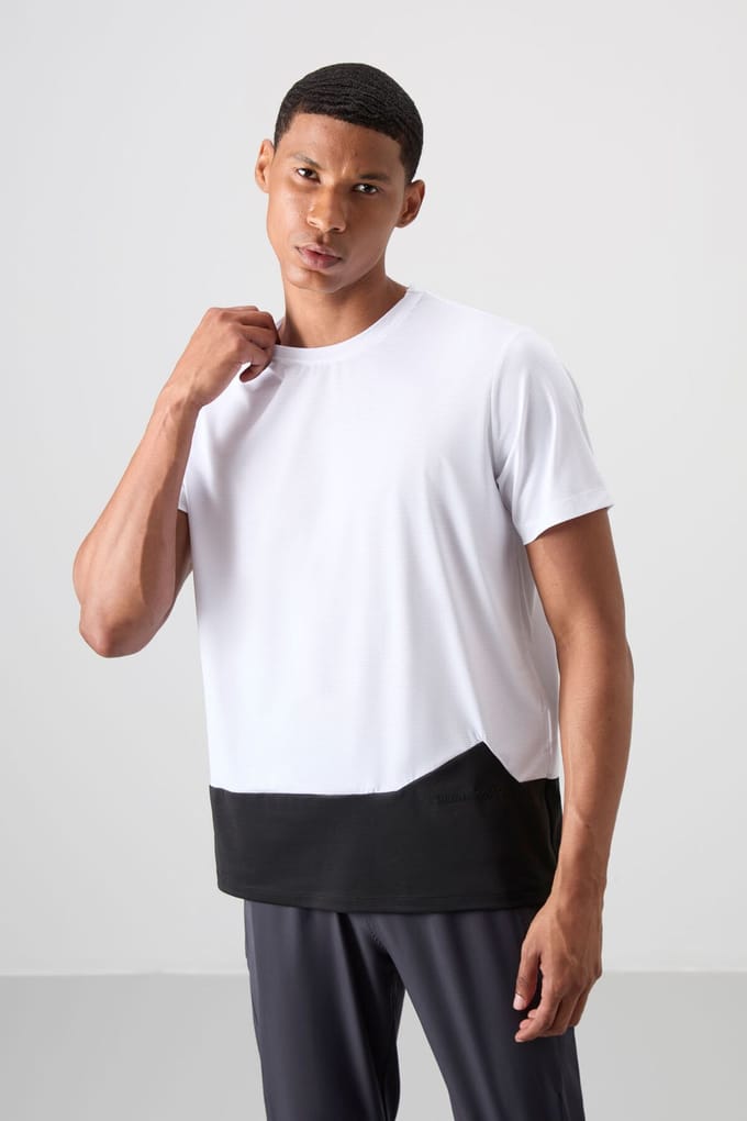 Kleurblok Crew Neck T-shirt