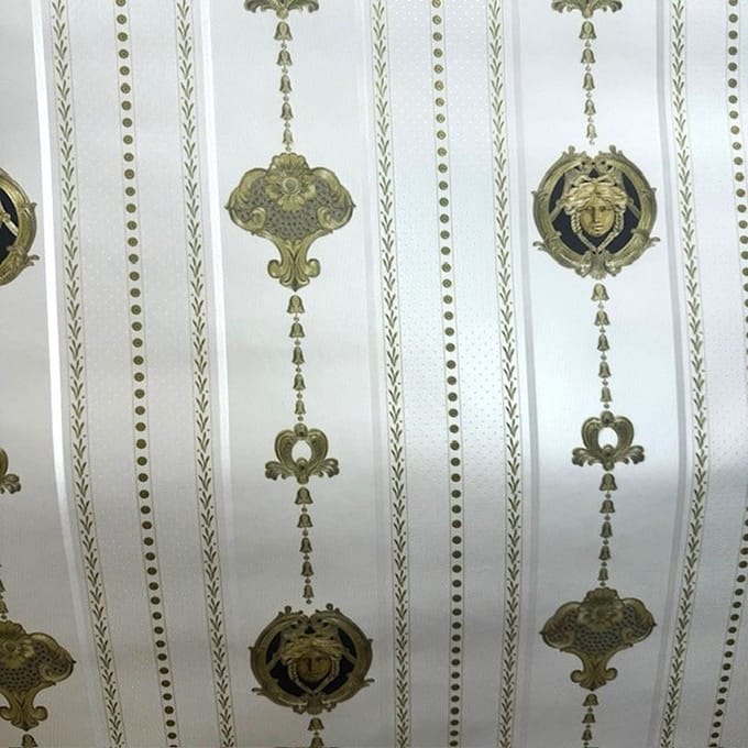 Versace behang klassiek Medusa koppen Griekse stijl 6552-64
