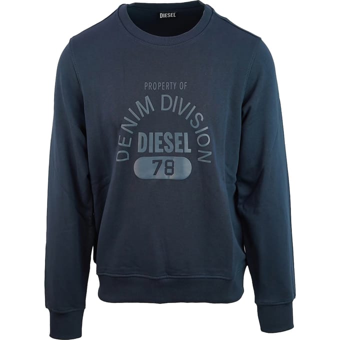 Diesel Heren Divisie Logo Sweatshirt (Blauw)