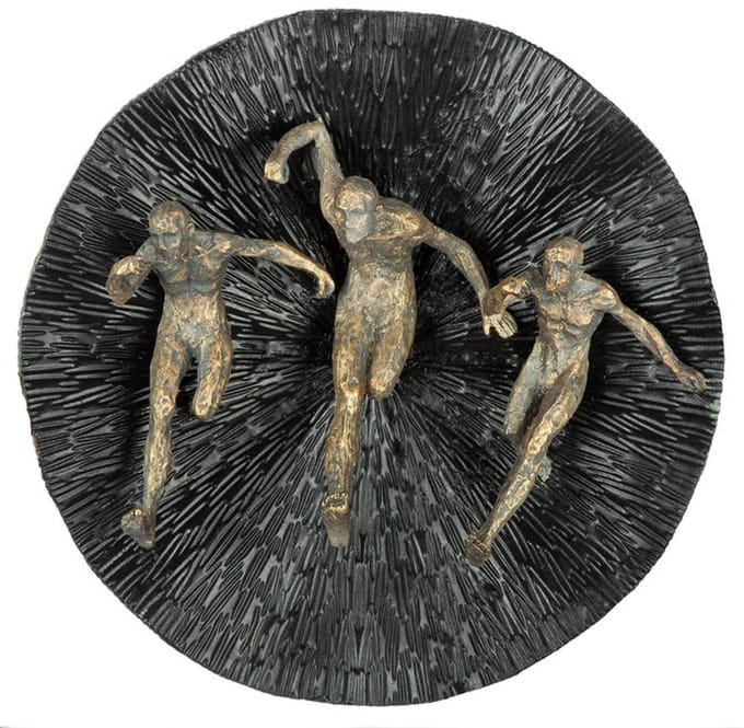 Decoratie Wandobject Runners Diameter 39cm Kunsthars