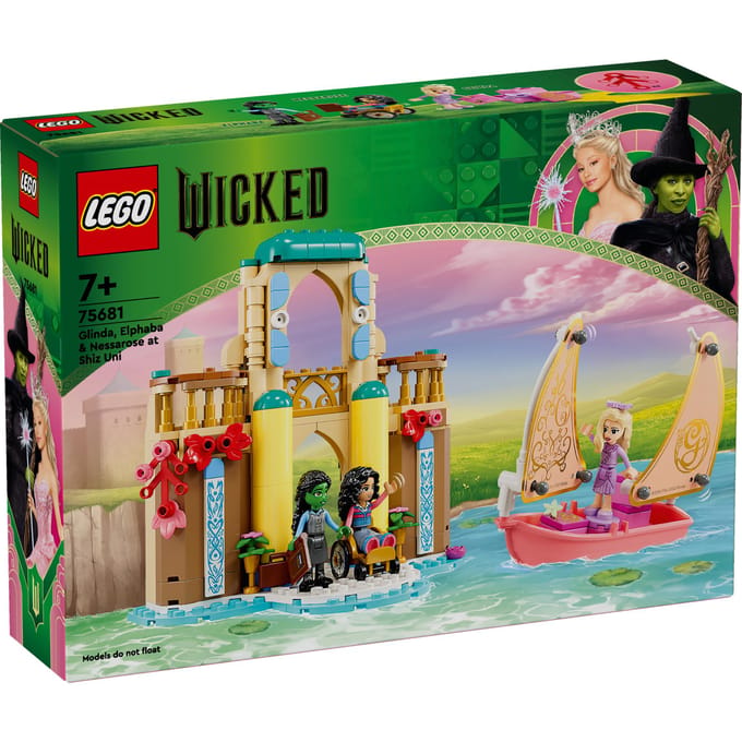 LEGO Wicked Glinda, Elphaba en Nessarose op Shiz University Speelgoed Boot en Poppenhuis Set 75681