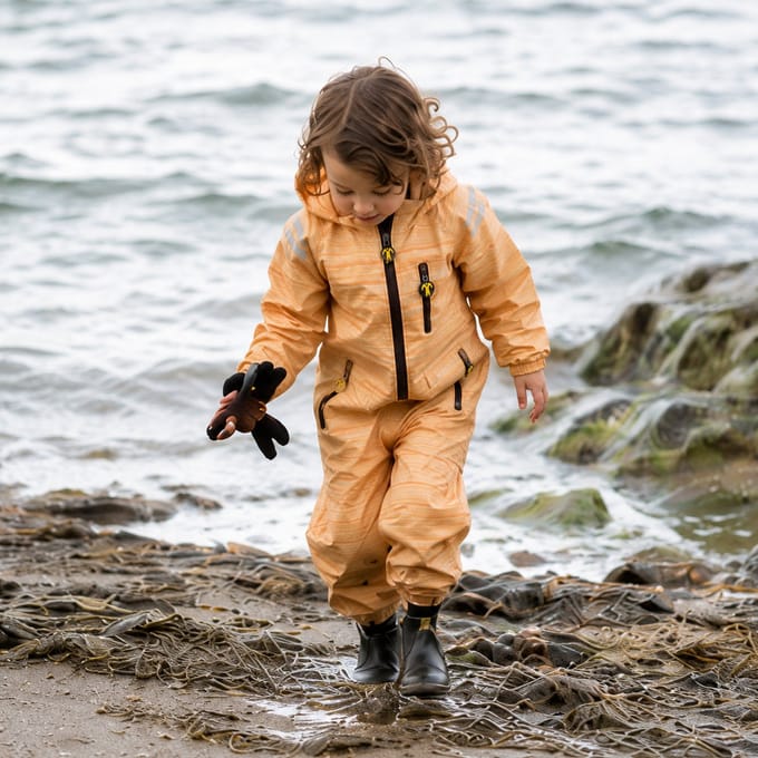 Ducksday Regenpak – Regenoverall – Waterdicht & Ademend – Gerecycled Polyester – Maat 98/104 – Dusk