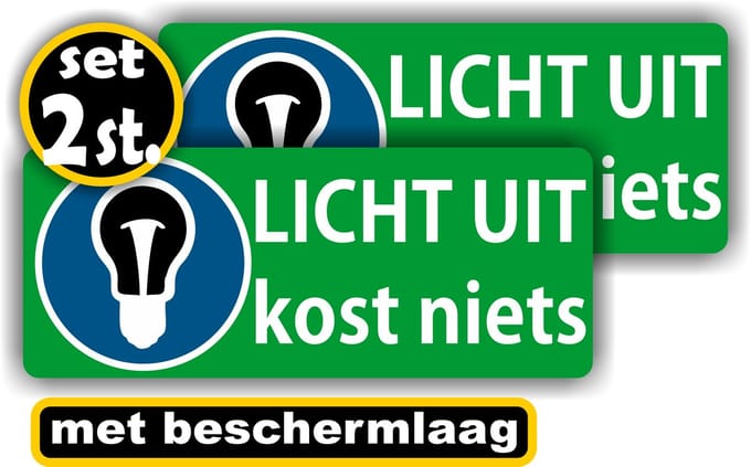 Jerma-Licht uit sticker-set 2 stuks-Vinyl Stickers