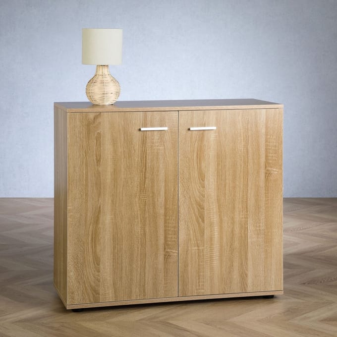 Commode CHICAGO met 2 deuren in Sonoma-eik