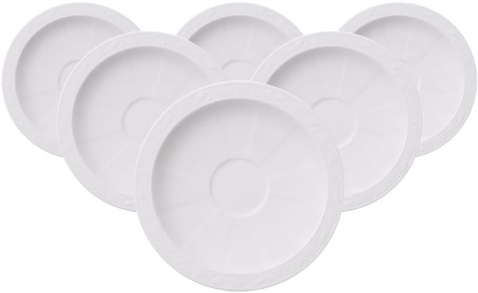 Espresssountertassen White Pearl ø 13 cm Set van 6