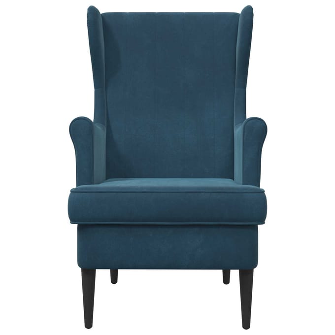 vidaXL - Fauteuil - Blauw - Fluweel