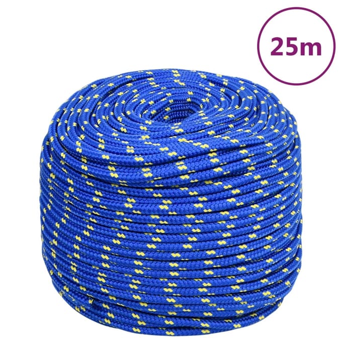 vidaXL - Boottouw - 6 - mm - 25 - m - polypropyleen - blauw