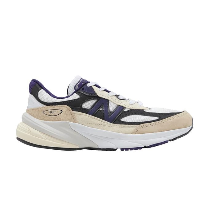 New Balance 990v6 MiUSA Teddy Santis Wit Zwart Pruim 40.5 white