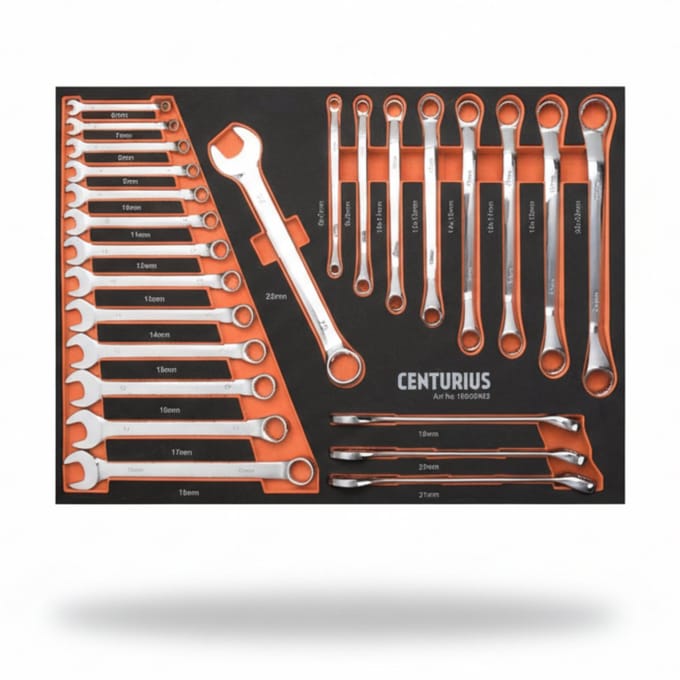 Sleutelset - 26-delig - In Softmodule - Stevige Opbergoplossing | Centurius