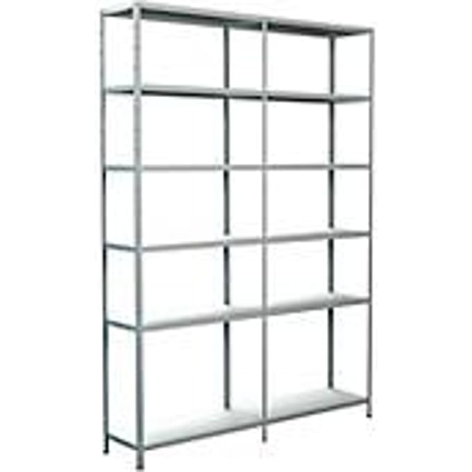 Legborden zonder grendels, H 2300 x B 1600 x D 350 mm, wit