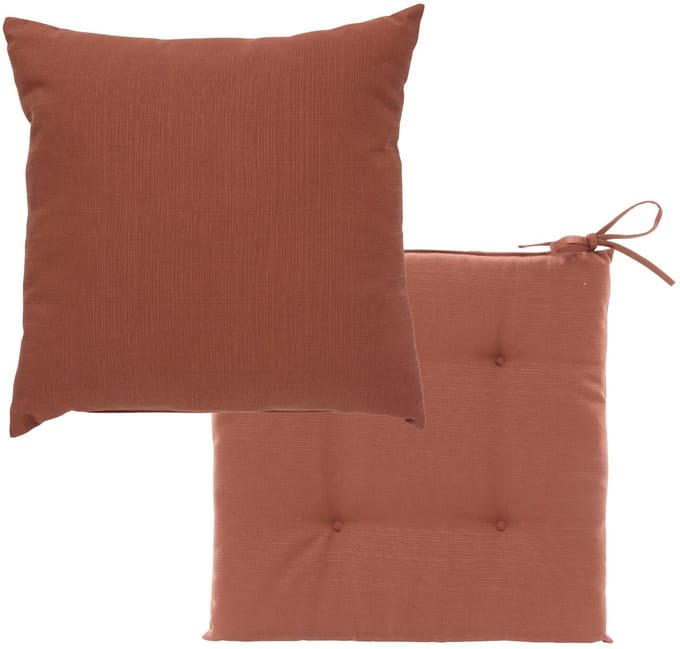 Hesperide tuinkussen set - terracotta - polyester - uv/waterbestendig