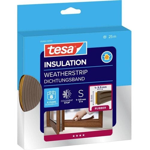 tesa E-Profil 05464-00101-02 Afdichtingstape tesamoll Bruin (l x b) 25 m x 9 mm 25 m