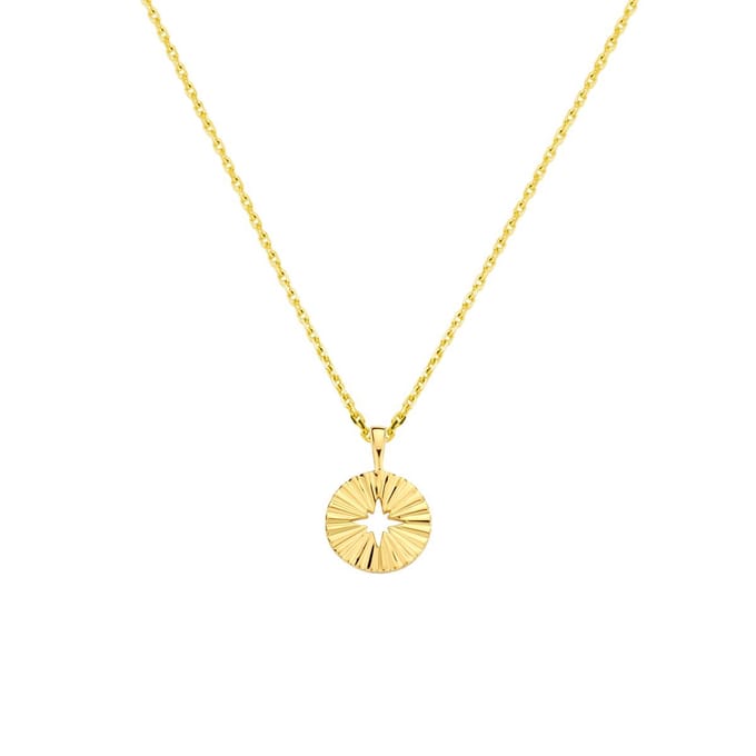 zilver verguld (geel) collier rondje 41 + 4 cm 2102319