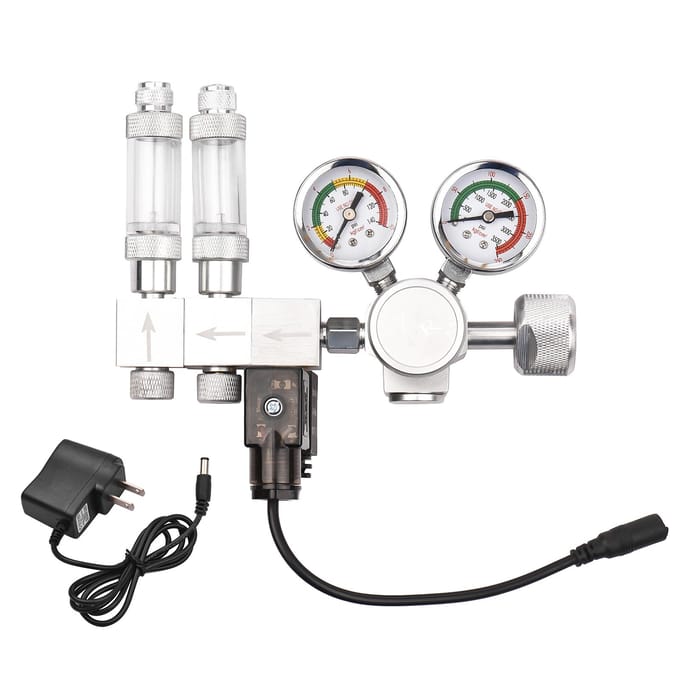 Dual Stage Aquarium CO2 Regulator Accessoire Bellenteller US Plug CGA320 Interface