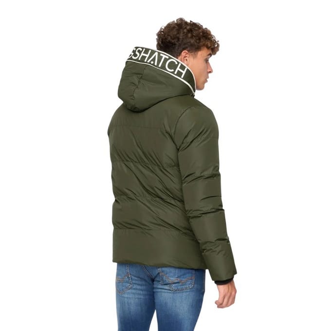 Crosshatch Heren Sandbox jas met capuchon (Olijf)